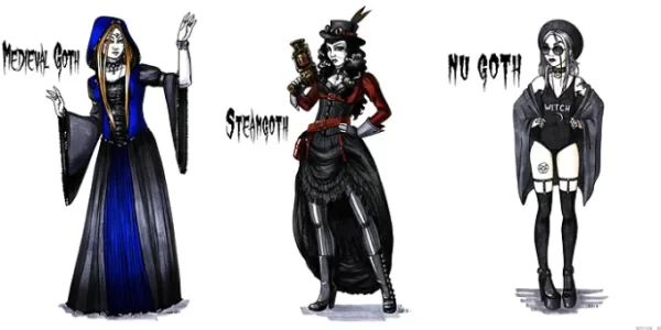 types of goth styles