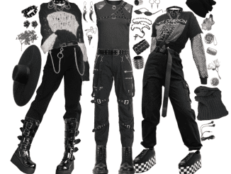 Goth punk men's fashion